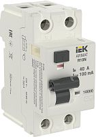 ARMAT Выключатель дифференциального тока R10N 2P 40А 100мА тип AC | код AR-R10N-2-040C100 | IEK